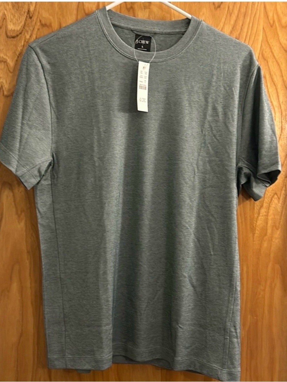 NWT J.Crew Coolmax Crew Neck T-Shirt Size Small Heathered Green